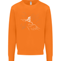 Downhill Mountain Biking Cycling Bike MTB Mens Sweatshirt Jumper Orange