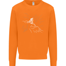 Downhill Mountain Biking Cycling Bike MTB Mens Sweatshirt Jumper Orange
