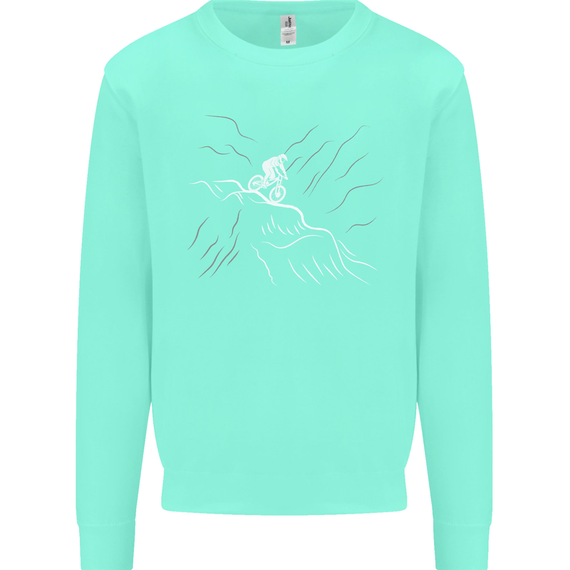 Downhill Mountain Biking Cycling Bike MTB Mens Sweatshirt Jumper Peppermint