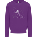 Downhill Mountain Biking Cycling Bike MTB Mens Sweatshirt Jumper Purple