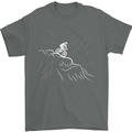 Downhill Mountain Biking Cycling Bike MTB Mens T-Shirt 100% Cotton Charcoal