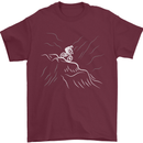 Downhill Mountain Biking Cycling Bike MTB Mens T-Shirt 100% Cotton Maroon
