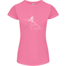 Downhill Mountain Biking Cycling Bike MTB Womens Petite Cut T-Shirt Azalea