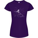 Downhill Mountain Biking Cycling Bike MTB Womens Petite Cut T-Shirt Purple