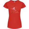 Downhill Mountain Biking Cycling Bike MTB Womens Petite Cut T-Shirt Red