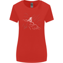 Downhill Mountain Biking Cycling Bike MTB Womens Wider Cut T-Shirt Red