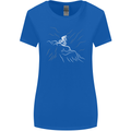 Downhill Mountain Biking Cycling Bike MTB Womens Wider Cut T-Shirt Royal Blue