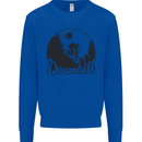 Downhill Mountain Biking Cycling MTB Bike Kids Sweatshirt Jumper Royal Blue