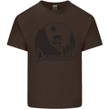 Downhill Mountain Biking Cycling MTB Bike Mens Cotton T-Shirt Tee Top Dark Chocolate