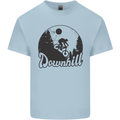 Downhill Mountain Biking Cycling MTB Bike Mens Cotton T-Shirt Tee Top Light Blue