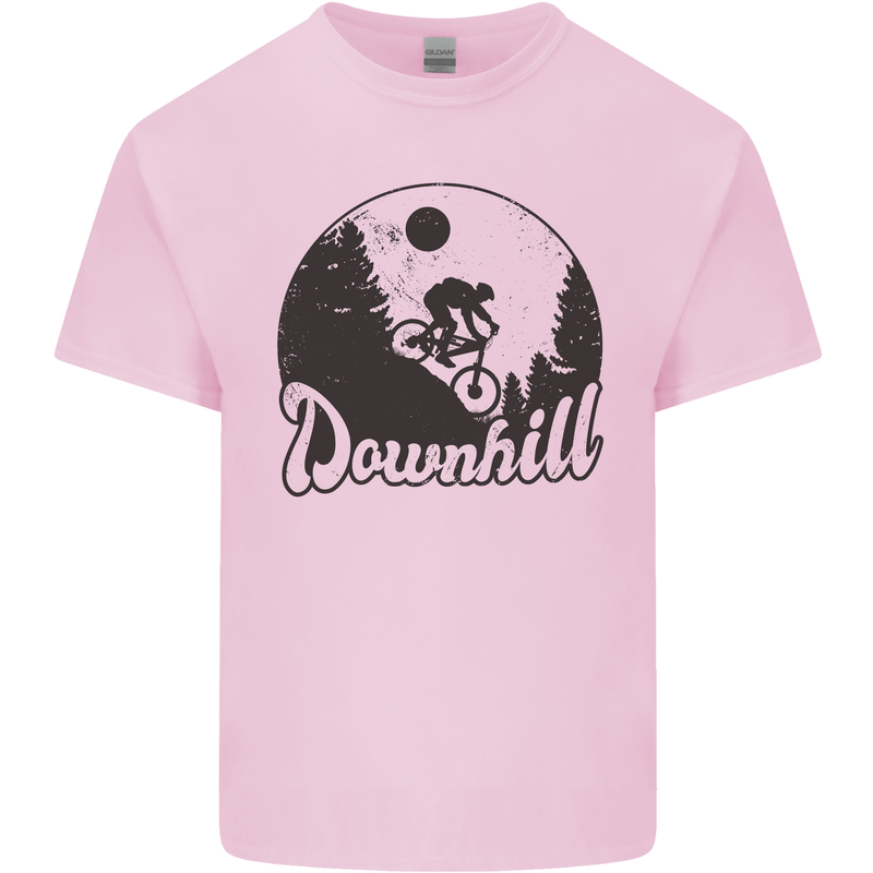 Downhill Mountain Biking Cycling MTB Bike Mens Cotton T-Shirt Tee Top Light Pink