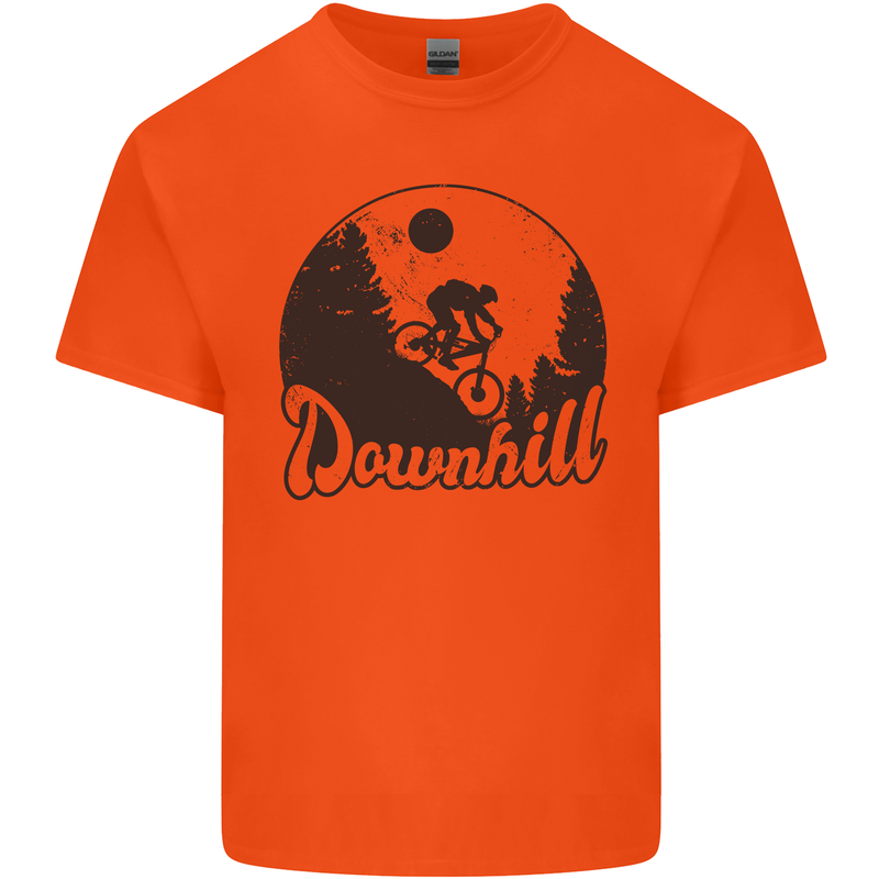 Downhill Mountain Biking Cycling MTB Bike Mens Cotton T-Shirt Tee Top Orange