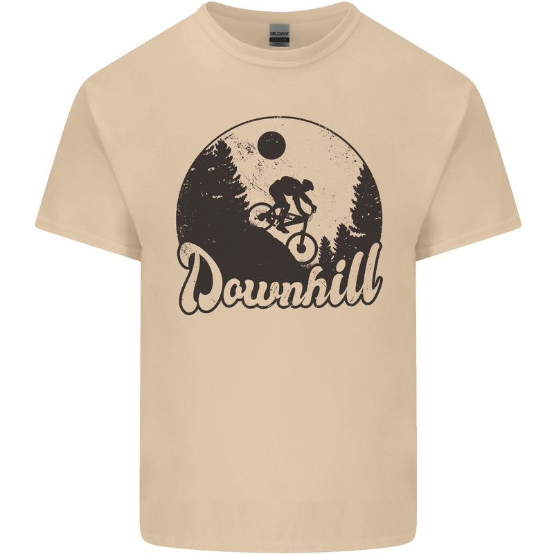 Downhill Mountain Biking Cycling MTB Bike Mens Cotton T-Shirt Tee Top Sand