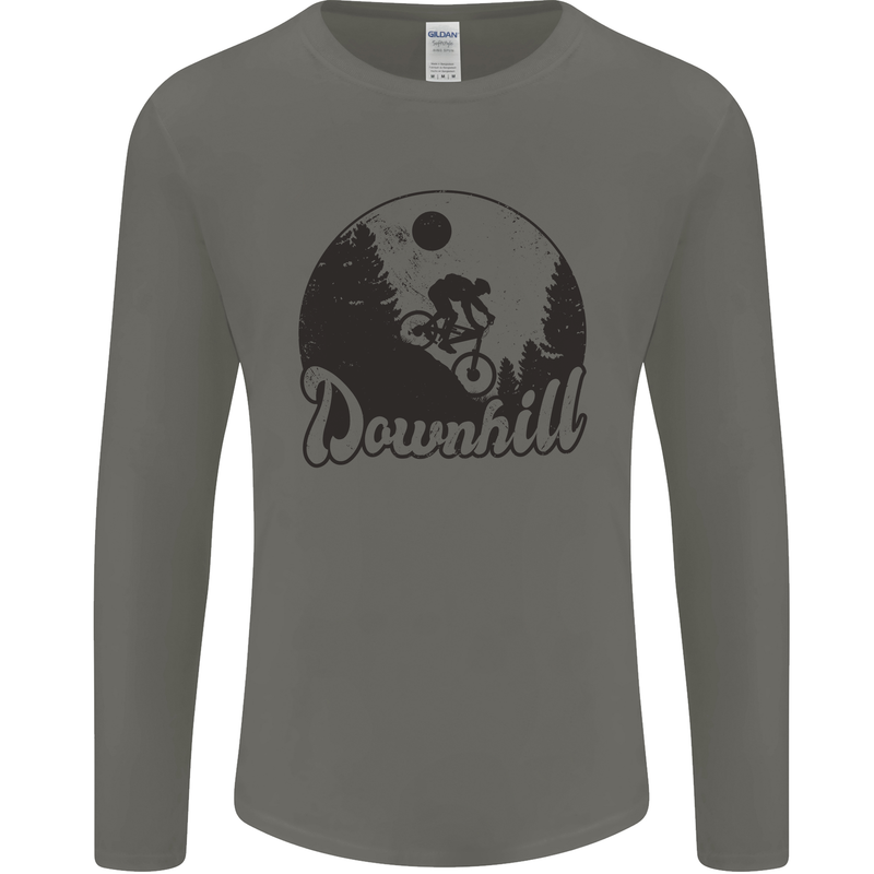 Downhill Mountain Biking Cycling MTB Bike Mens Long Sleeve T-Shirt Charcoal