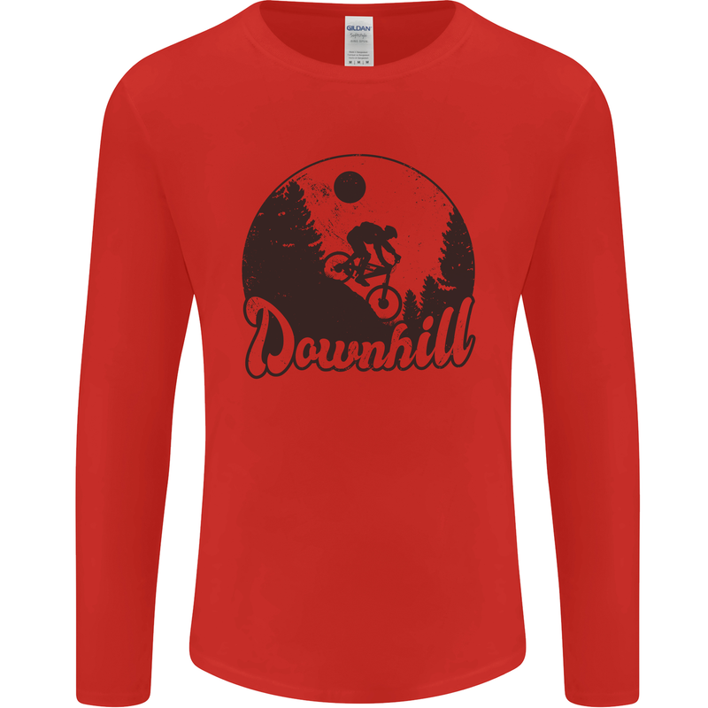 Downhill Mountain Biking Cycling MTB Bike Mens Long Sleeve T-Shirt Red