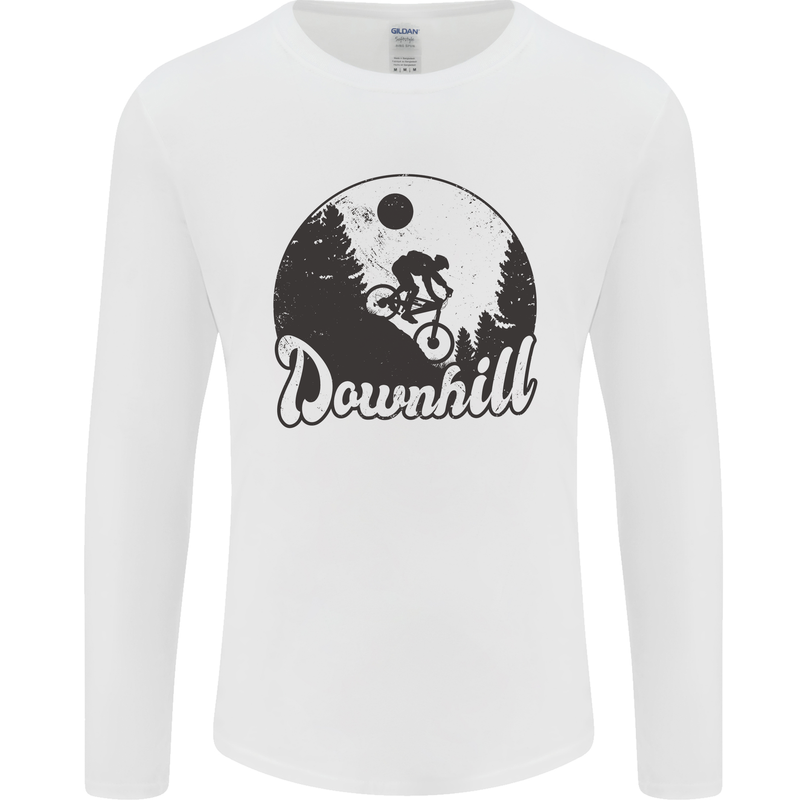 Downhill Mountain Biking Cycling MTB Bike Mens Long Sleeve T-Shirt White