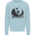 Downhill Mountain Biking Cycling MTB Bike Mens Sweatshirt Jumper Light Blue