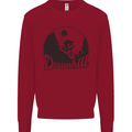 Downhill Mountain Biking Cycling MTB Bike Mens Sweatshirt Jumper Red
