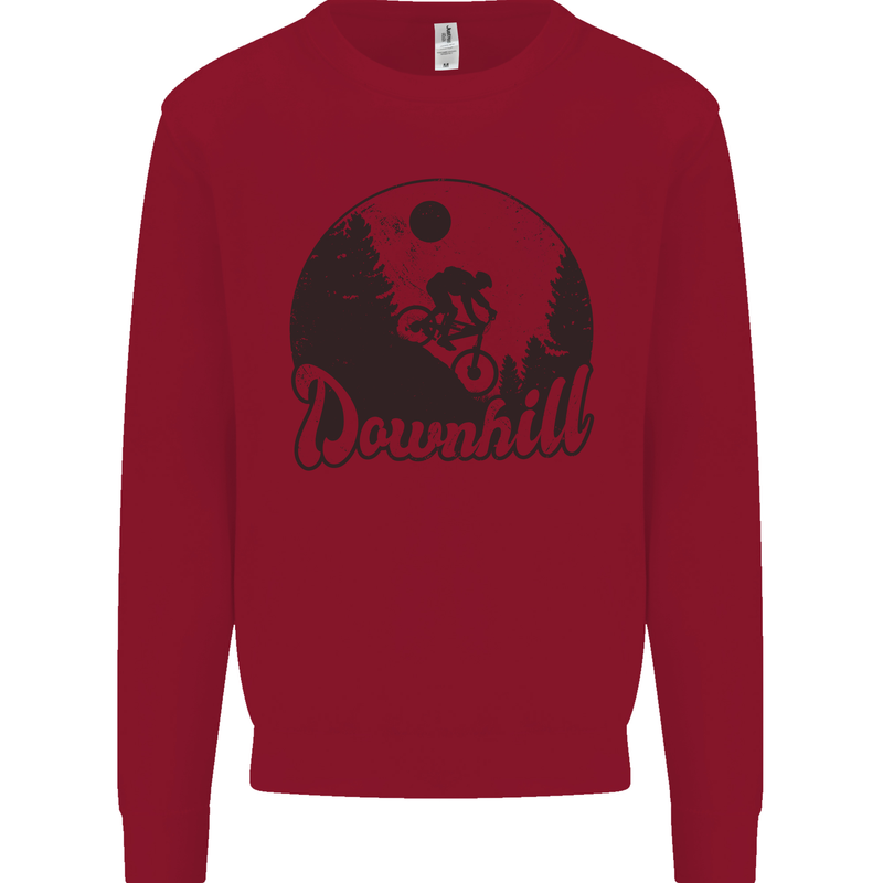 Downhill Mountain Biking Cycling MTB Bike Mens Sweatshirt Jumper Red