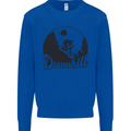 Downhill Mountain Biking Cycling MTB Bike Mens Sweatshirt Jumper Royal Blue