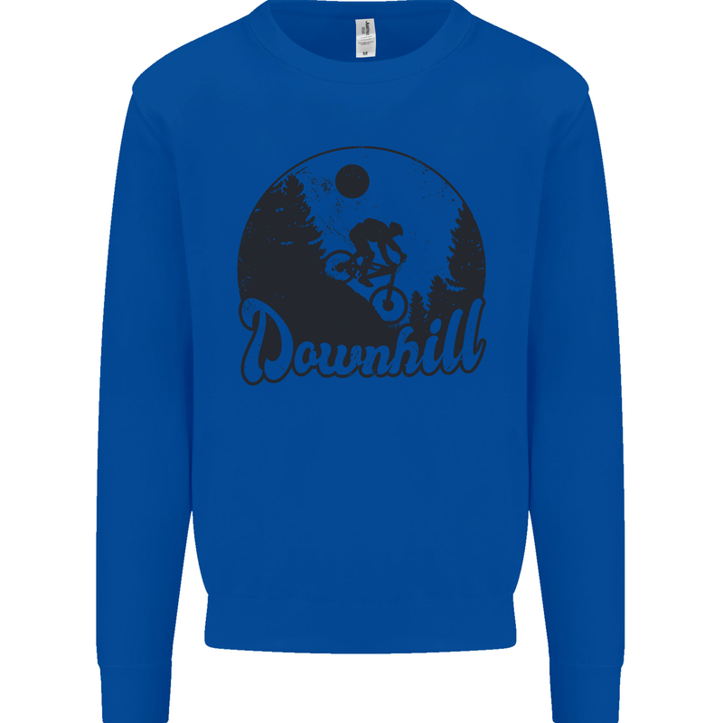 Downhill Mountain Biking Cycling MTB Bike Mens Sweatshirt Jumper Royal Blue