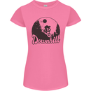 Downhill Mountain Biking Cycling MTB Bike Womens Petite Cut T-Shirt Azalea