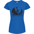 Downhill Mountain Biking Cycling MTB Bike Womens Petite Cut T-Shirt Royal Blue
