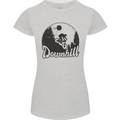 Downhill Mountain Biking Cycling MTB Bike Womens Petite Cut T-Shirt Sports Grey