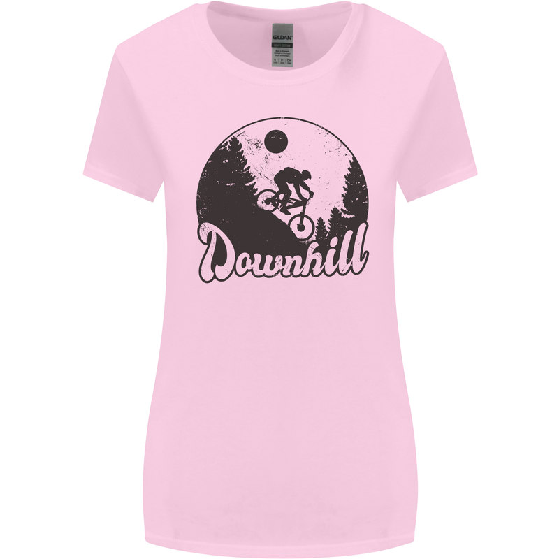 Downhill Mountain Biking Cycling MTB Bike Womens Wider Cut T-Shirt Light Pink