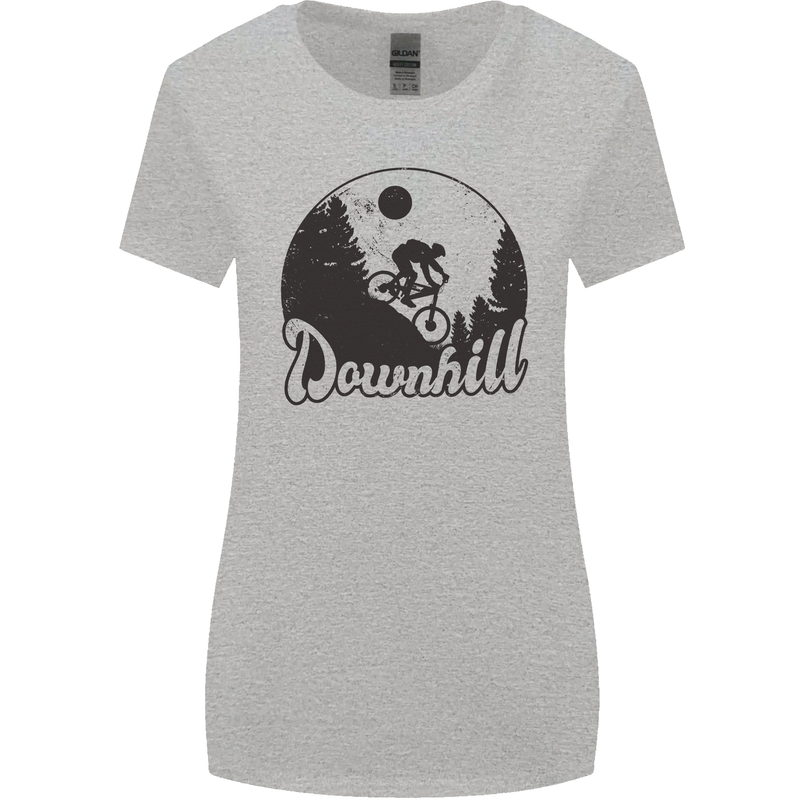 Downhill Mountain Biking Cycling MTB Bike Womens Wider Cut T-Shirt Sports Grey