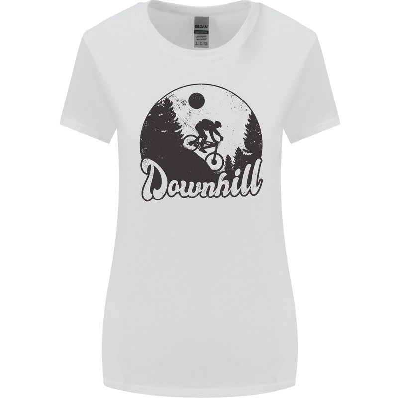 Downhill Mountain Biking Cycling MTB Bike Womens Wider Cut T-Shirt White