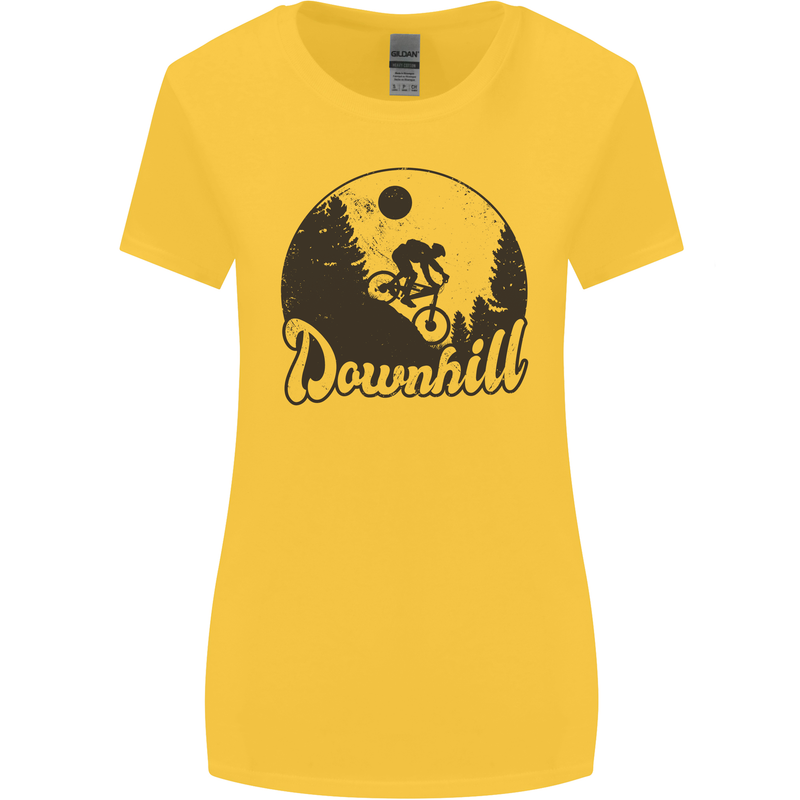 Downhill Mountain Biking Cycling MTB Bike Womens Wider Cut T-Shirt Yellow