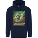 Downhill Mountain Biking DH Cycling Bicycle Childrens Kids Hoodie Navy Blue