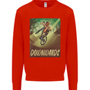Downhill Mountain Biking DH Cycling Bicycle Kids Sweatshirt Jumper Bright Red