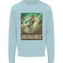 Downhill Mountain Biking DH Cycling Bicycle Kids Sweatshirt Jumper Light Blue