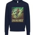 Downhill Mountain Biking DH Cycling Bicycle Kids Sweatshirt Jumper Navy Blue