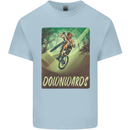 Downhill Mountain Biking DH Cycling Bicycle Kids T-Shirt Childrens Light Blue