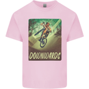 Downhill Mountain Biking DH Cycling Bicycle Kids T-Shirt Childrens Light Pink