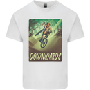 Downhill Mountain Biking DH Cycling Bicycle Kids T-Shirt Childrens White