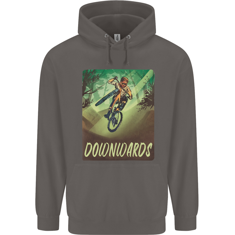 Downhill Mountain Biking DH Cycling Bicycle Mens 80% Cotton Hoodie Charcoal