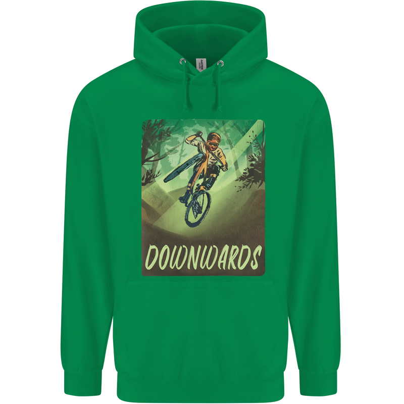 Downhill Mountain Biking DH Cycling Bicycle Mens 80% Cotton Hoodie Irish Green