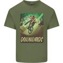 Downhill Mountain Biking DH Cycling Bicycle Mens Cotton T-Shirt Tee Top Military Green
