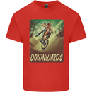 Downhill Mountain Biking DH Cycling Bicycle Mens Cotton T-Shirt Tee Top Red