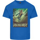 Downhill Mountain Biking DH Cycling Bicycle Mens Cotton T-Shirt Tee Top Royal Blue