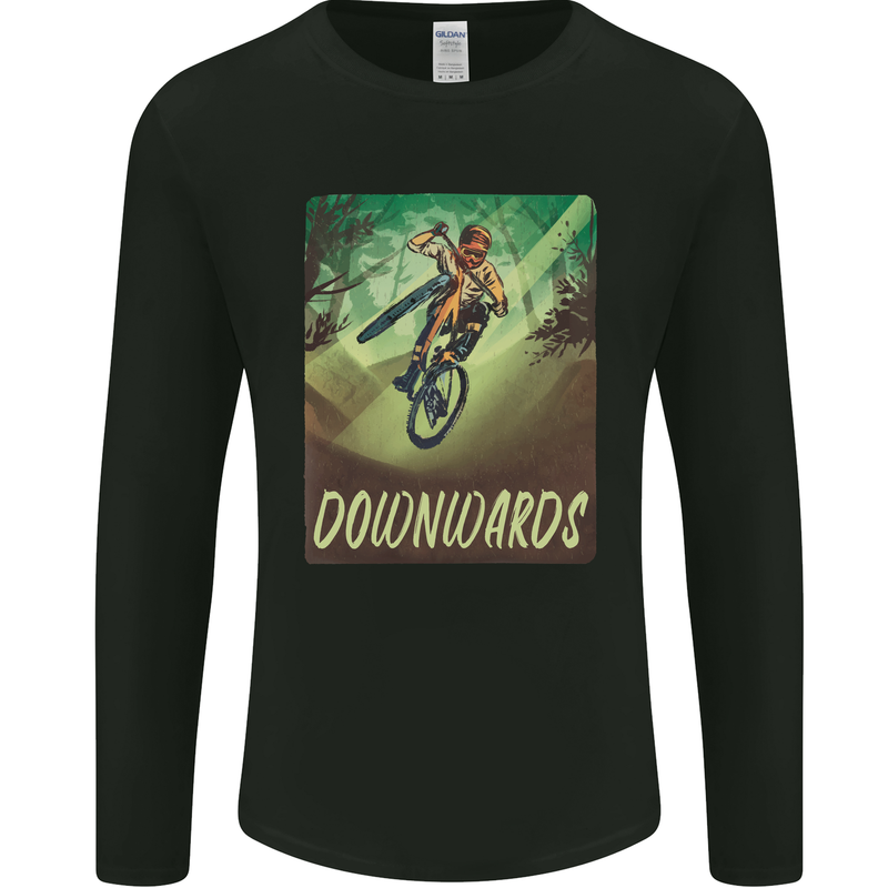 Downhill Mountain Biking DH Cycling Bicycle Mens Long Sleeve T-Shirt Black