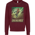 Downhill Mountain Biking DH Cycling Bicycle Mens Sweatshirt Jumper Maroon