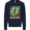 Downhill Mountain Biking DH Cycling Bicycle Mens Sweatshirt Jumper Navy Blue