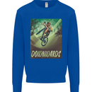 Downhill Mountain Biking DH Cycling Bicycle Mens Sweatshirt Jumper Royal Blue