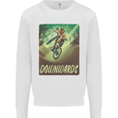 Downhill Mountain Biking DH Cycling Bicycle Mens Sweatshirt Jumper White