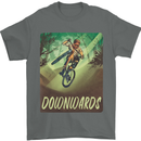 Downhill Mountain Biking DH Cycling Bicycle Mens T-Shirt 100% Cotton Charcoal